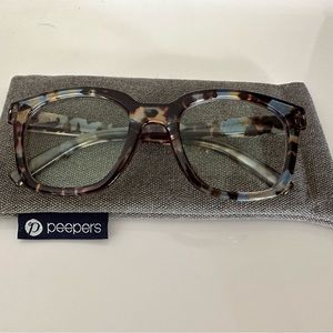 Peepers TO THE MAX progressive readers +2.00 in Brown/Blue tortoise